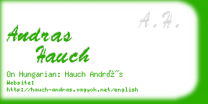 andras hauch business card